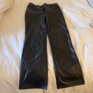 SHEIN black faux leather pants